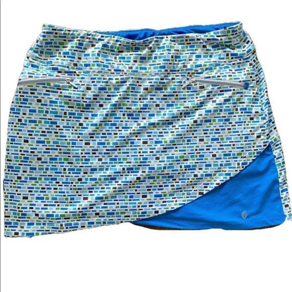 GGBLUE Luxe Skort-XL blue multi print , polyester spandex